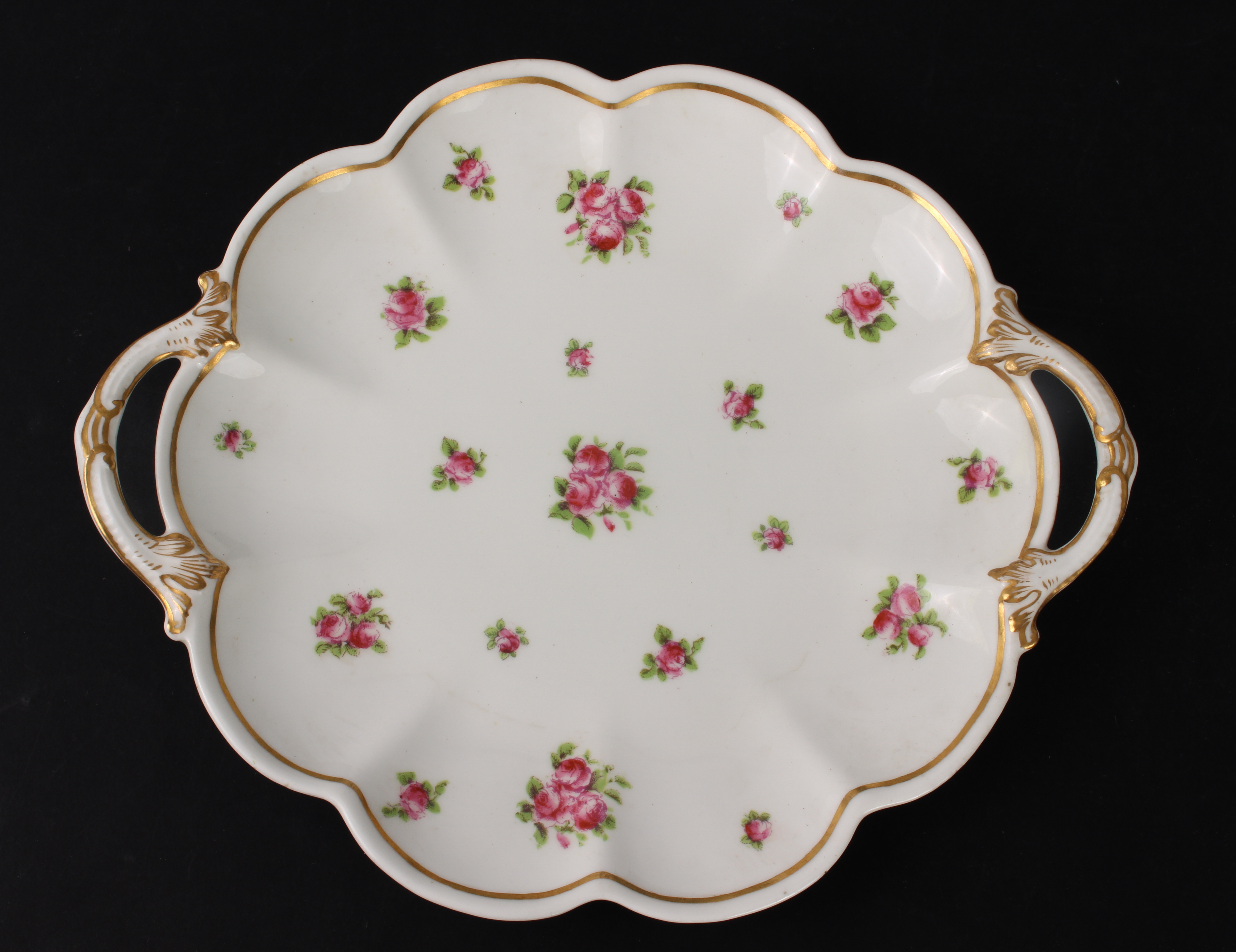 A vintage Crescent & Sons China pink rose decorated part tea service for twelve - pattern no. 17837, - Bild 2 aus 3