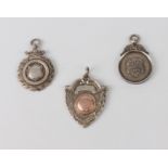 Three hallmarked silver football medals (KPSFL League Winners 1938-39, 1st Division W Lewigton);