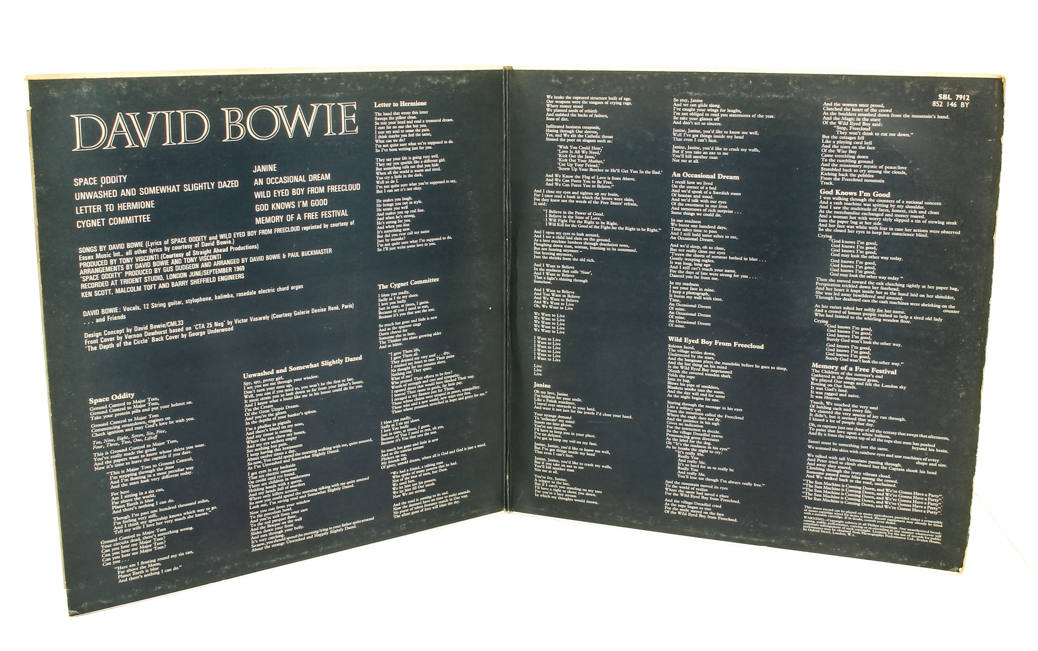 Vinyl - David Bowie - David Bowie. Original UK 1969 1st UK pressing album with gatefold sleeve, - Image 3 of 5