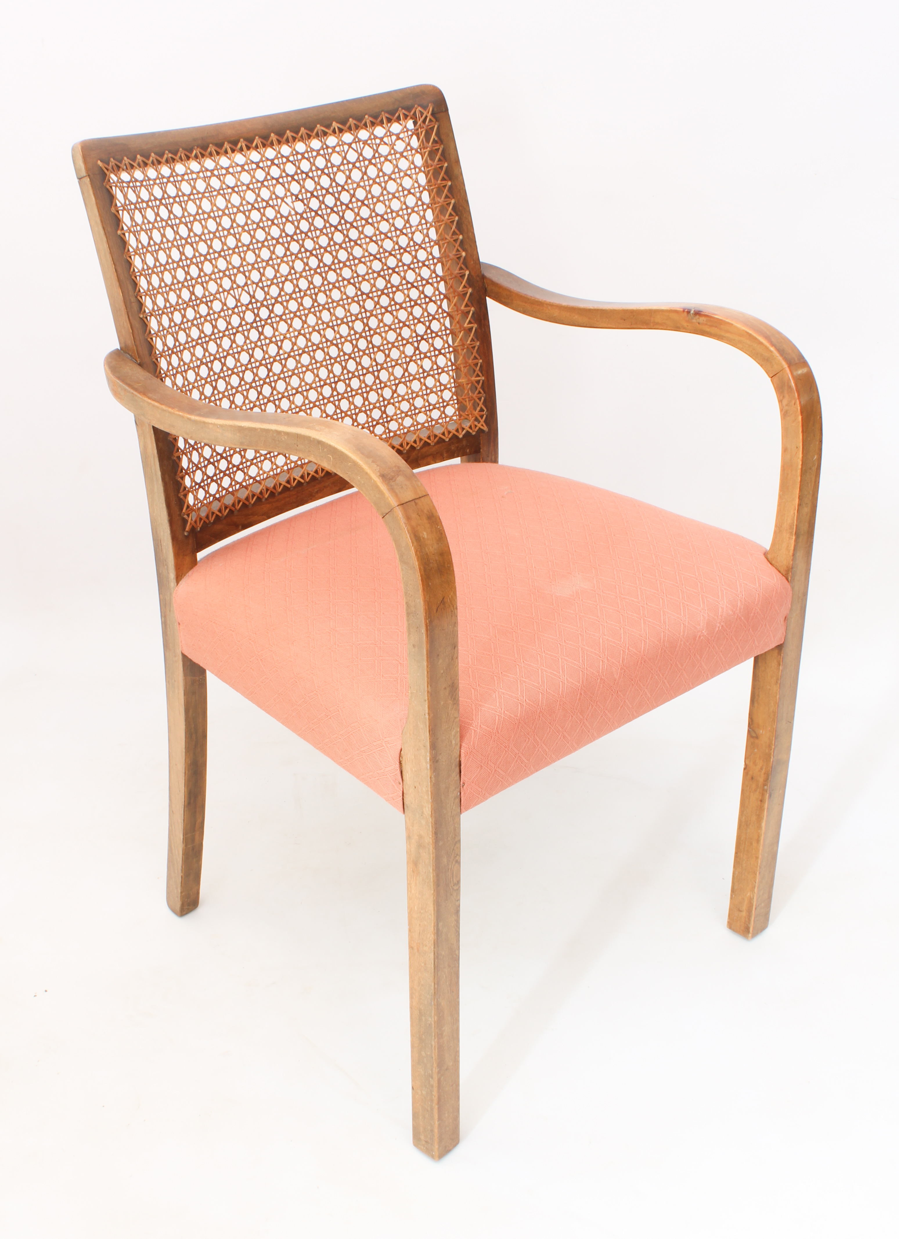 A mid-century armchair and coffee table - comprising a 1930s-50s bentwood beech and cane armchair, - Image 3 of 3