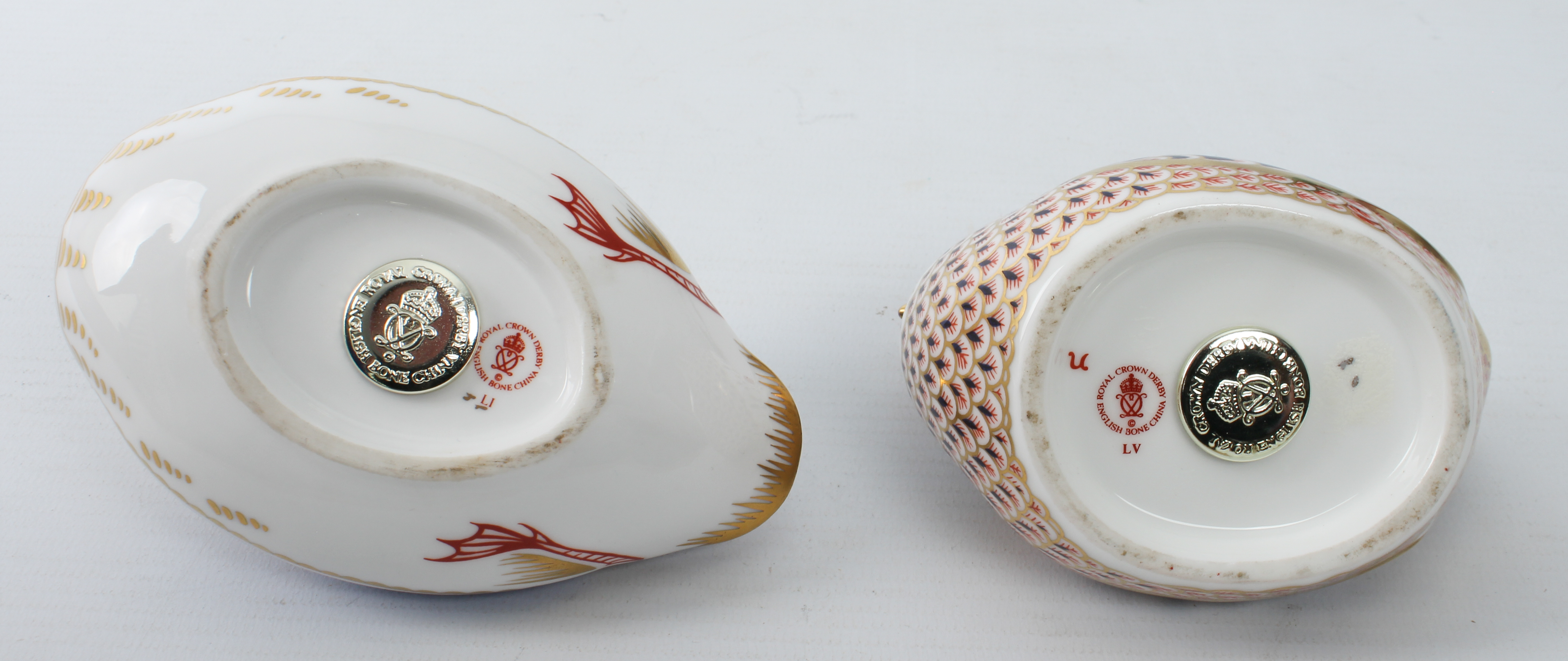 Two Royal Crown Derby paperweights - one a mandarin duck, the other a hen, both first quality and - Image 3 of 3