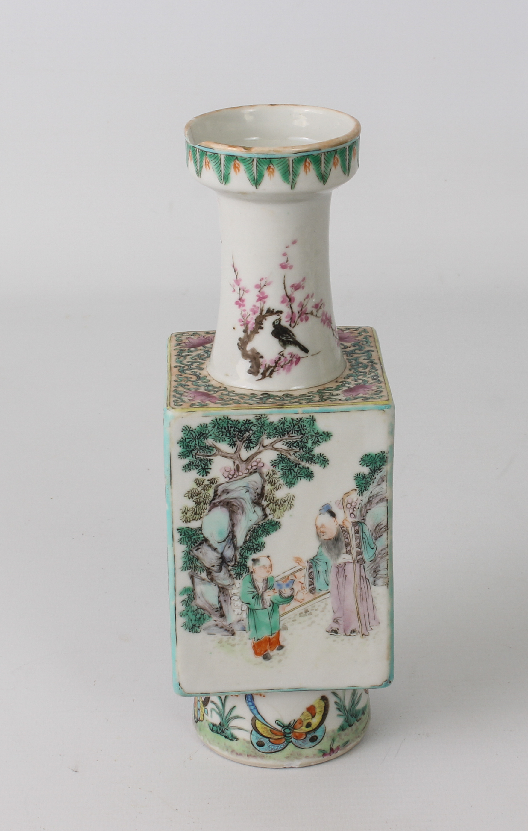 A 20th century decorative Chinese figurine (40 cm high) and possibly a hand-painted Chinese 18th - Image 5 of 16