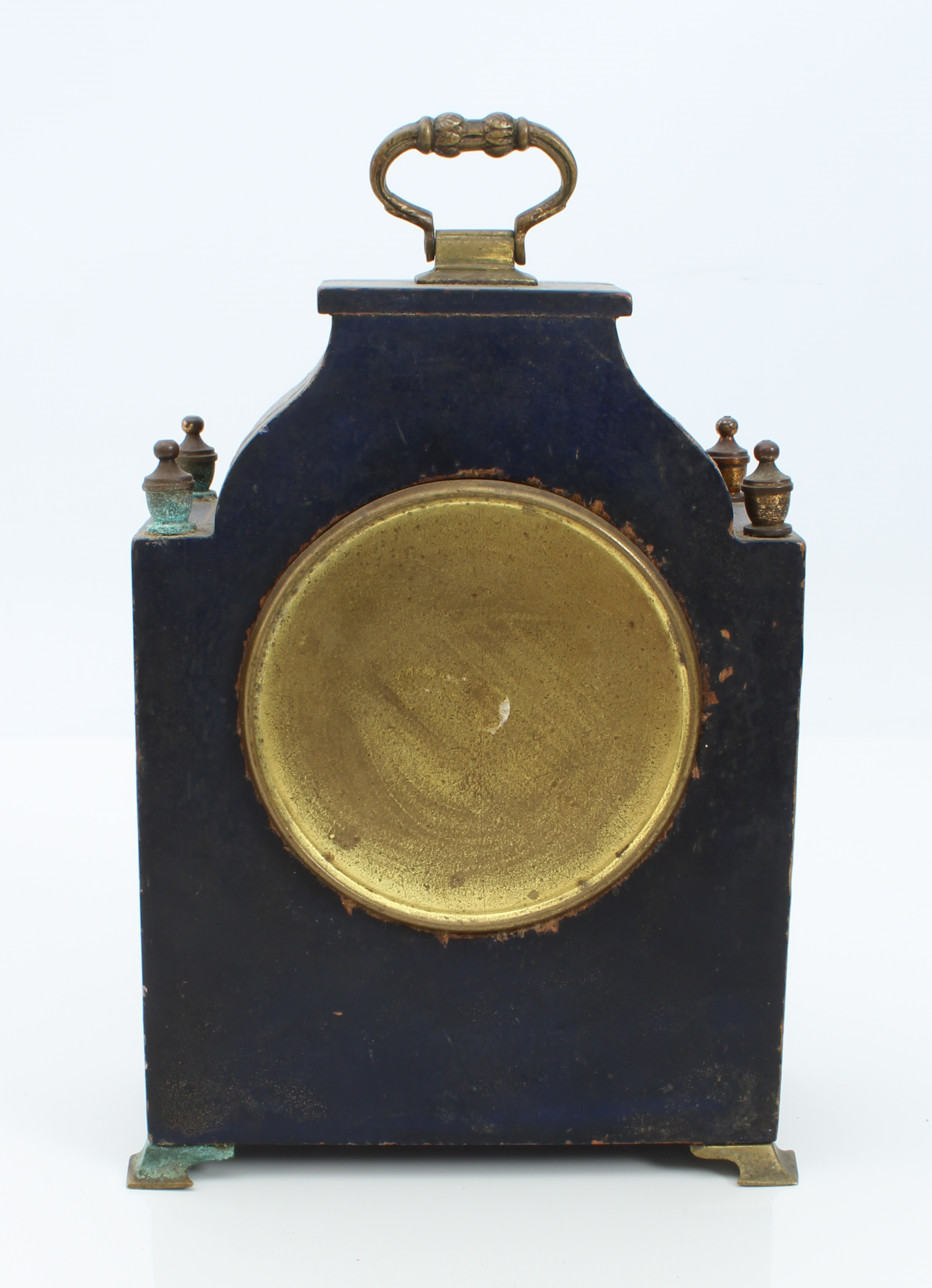 A brass-mounted desk or mantel clock in the Chinoiserie style - late-19th century, silvered 3¼ in - Image 4 of 10