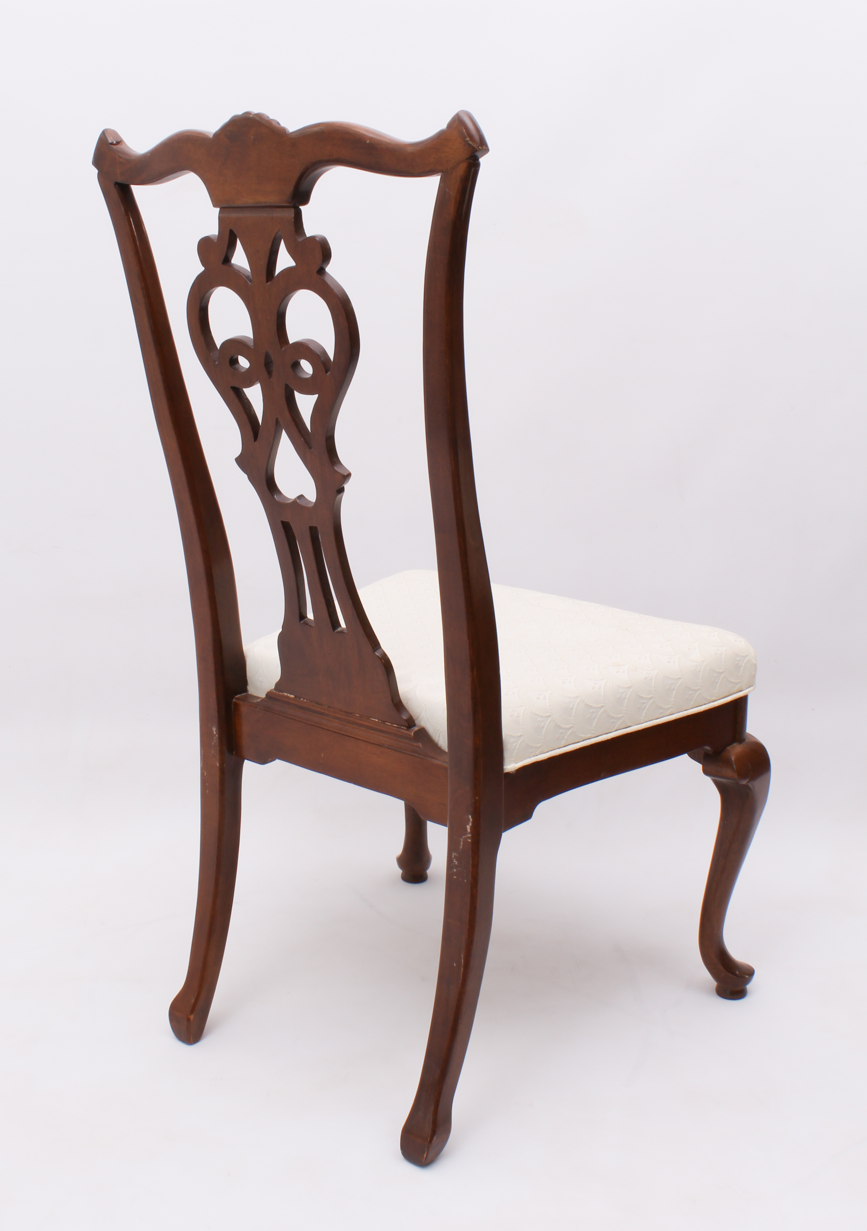 A set of six reproduction Chippendale-style dining chairs - late 20th century, including two - Image 3 of 5