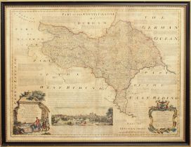 Emanuel Bowen (British, 1694-1767) - 'An Accurate Map of the North Riding of Yorkshire Divided