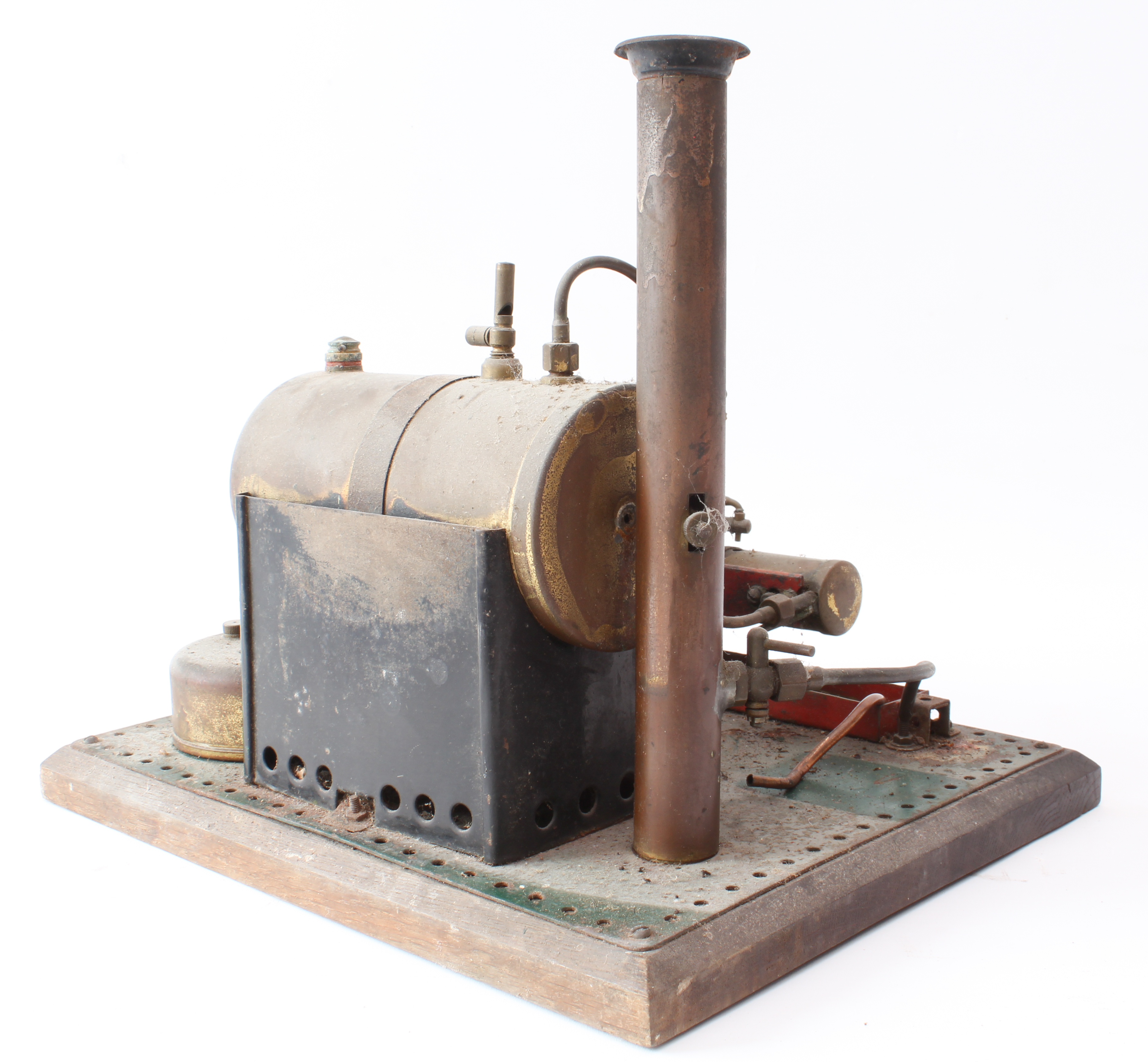 A Bowman Models 101 single cylinder Stationary Steam Engine - with wooden baseplate, 25.75 cm - Bild 3 aus 4