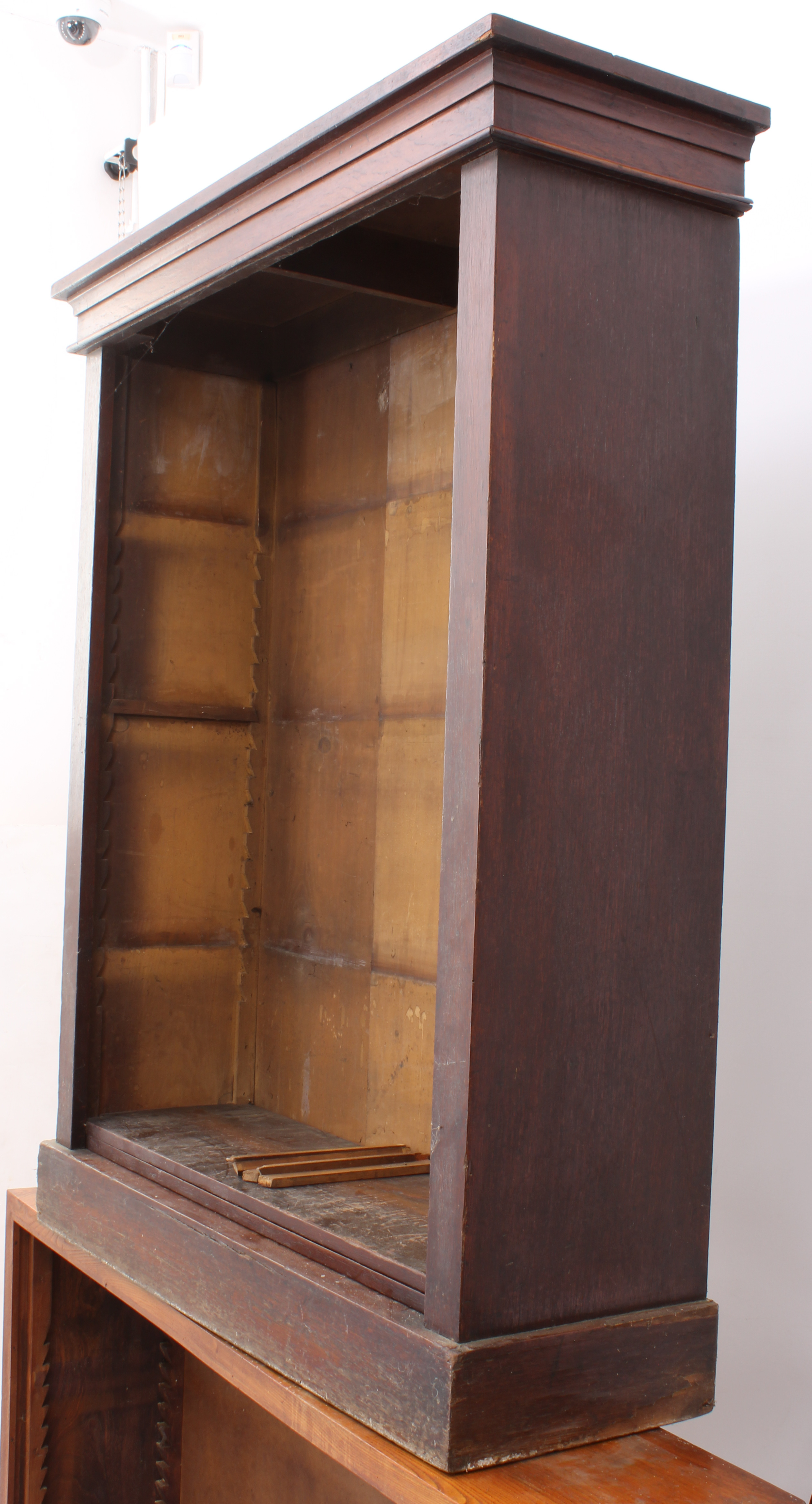 Three open bookcases: 1. two mid-20th century, one in teak, with two adjustable shelves and - Image 5 of 6