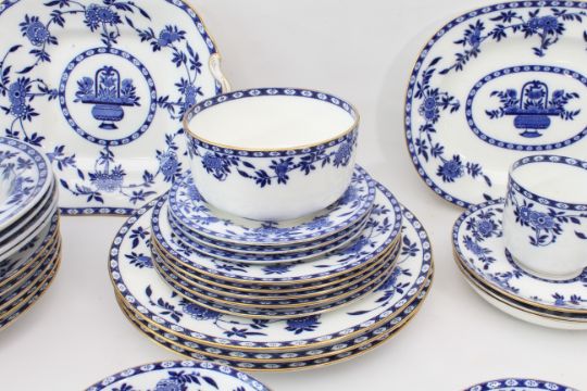 A collection of Minton blue and white dinner ware - early 20th century, comprising a two-handled - Image 4 of 4