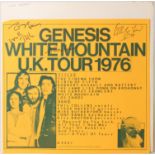Vinyl / Autograph - Genesis - White Mountain U.K. Tour 1976. Original 1977 private pressing album,