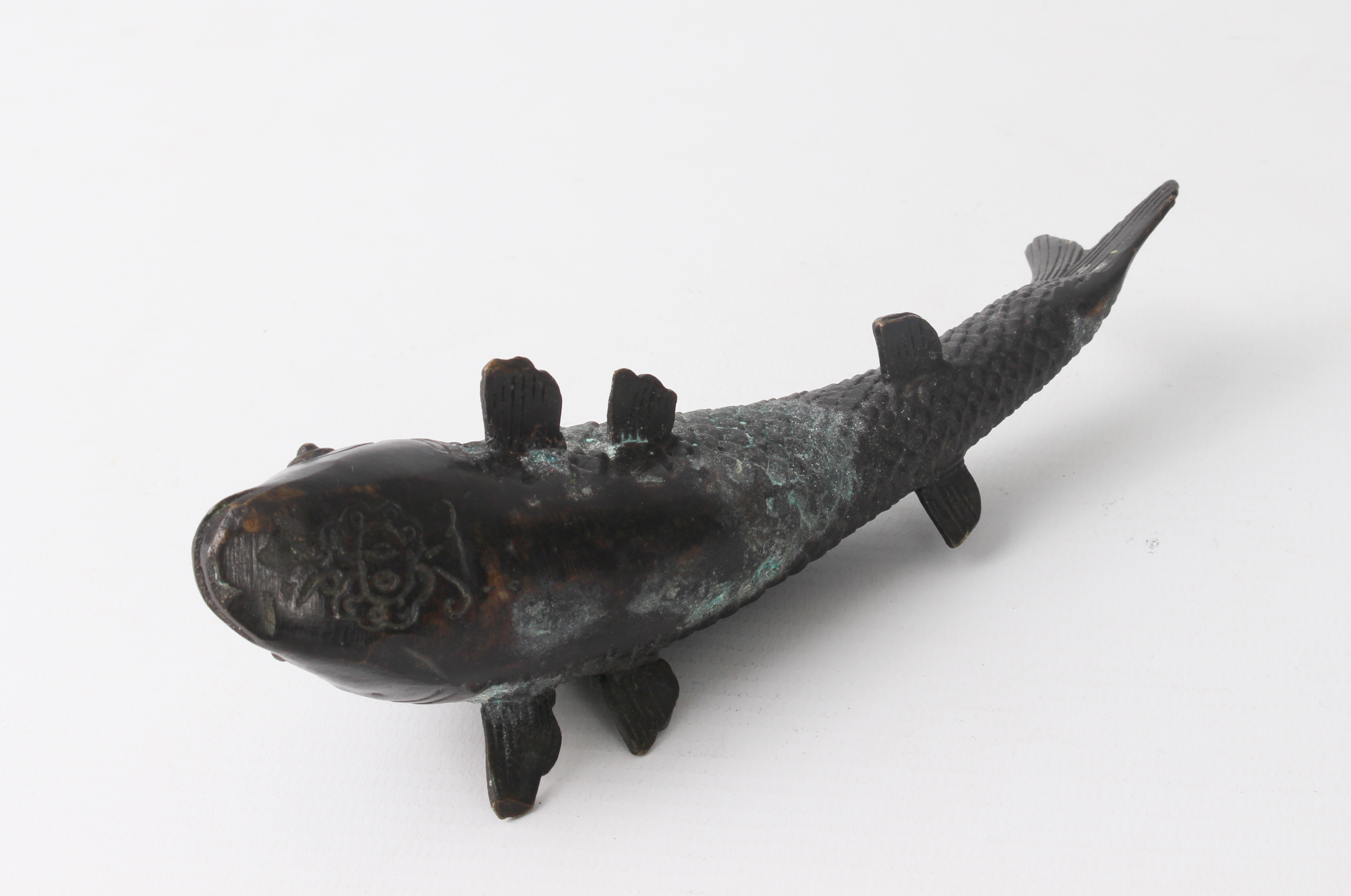 Two pairs of modern Chinese cloisonné vases and a bronze figure of a fish:  1.  baluster form, - Image 3 of 6