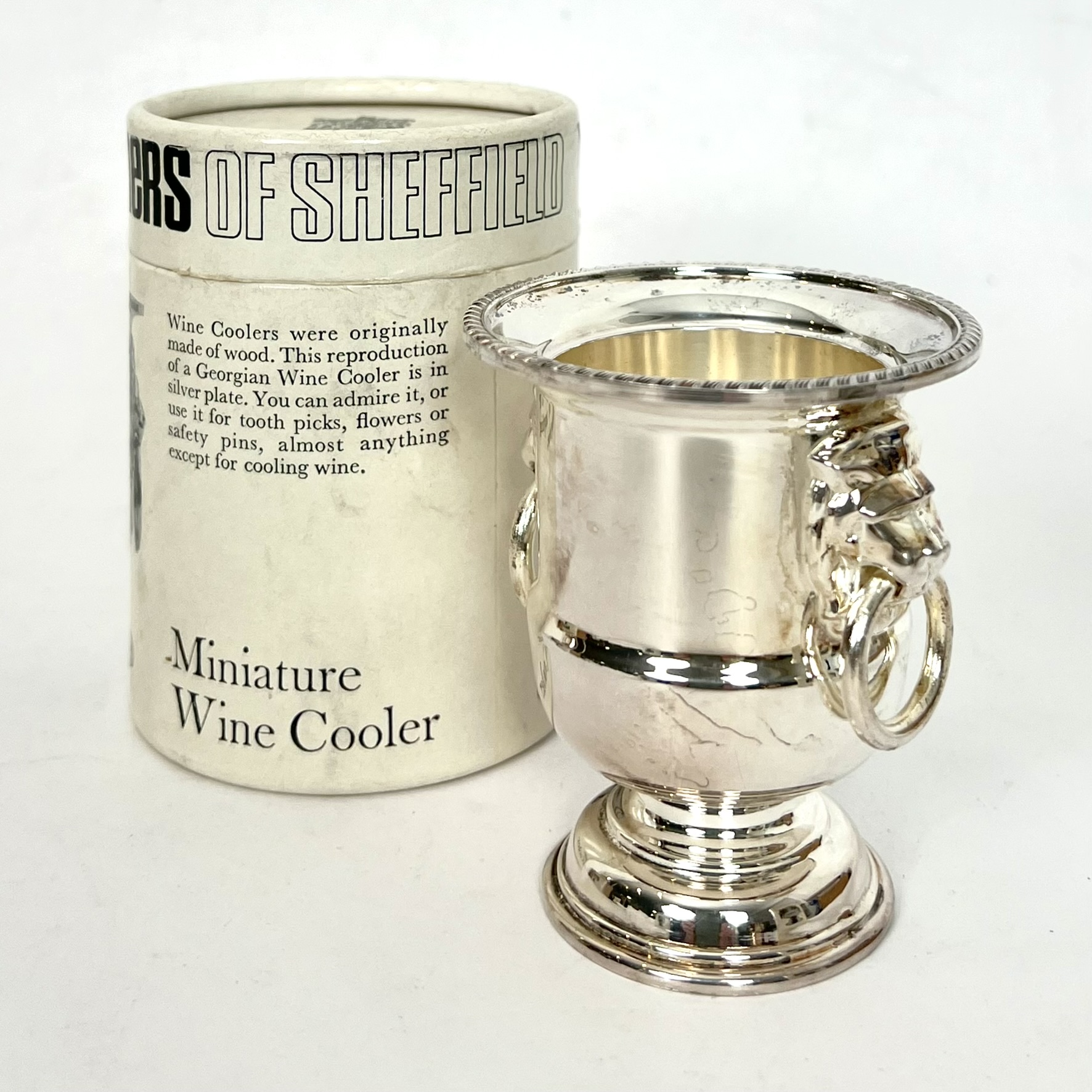 A set of four Viners of Sheffield silver plated Miniature Wine Coolers - designed to be used as - Image 2 of 2