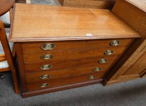 LATE 19TH CENTURY WALNUT 4 DRAWER CHEST,