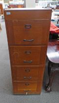 20TH CENTURY OAK 4 DRAWER FILING CHEST,