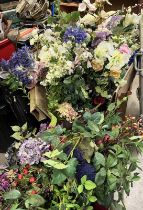 LARGE SELECTION OF FAUX FLOWERS,