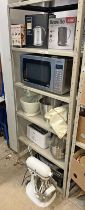 KITCHENALIA TO INCLUDE A PANASONIC MICROWAVE, KETTLES,