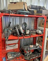 SELECTION OF VARIOUS ELECTRIC TOOLS TO INCLUDE 4 VARIOUS SIZED ANGLE GRINDERS,