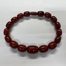 AMBER BEAD NECKLACE - 54CM LONG, 206.