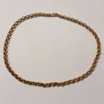 9CT GOLD BELCHER LINK CHAIN NECKLACE - 18.