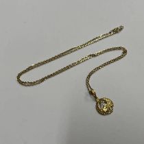 ARABIC GOLD PENDANT ON A 14K GOLD CHAIN - 2.