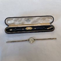 9CT GOLD LADIES MAPPIN WRISTWATCH IN A MAPPIN & WEBB BOX,