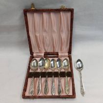 SET OF 7 SILVER TEASPOONS,