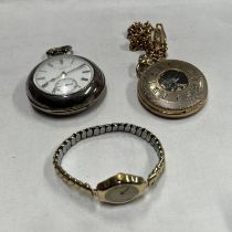 SILVER DOUBLE CASED POCKETWATCH RETAILED BY WILSON & SON KEITH,