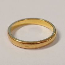 22CT GOLD WEDDING BAND - RING SIZE L, 3.