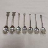 VARIOUS SILVER GOLFING TEASPOONS, ETC INCLUDING 2 NEW DELHI LGC, CGC,