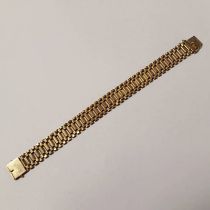 9CT GOLD LINK BRACELET - 16.5CM LONG, 14.