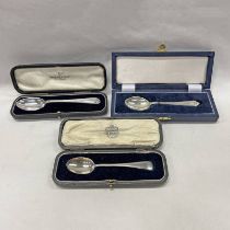 3 INDIVIDUALLY CASED SILVER SPOONS - 60G