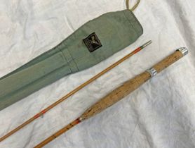 HARDY THE CC DE FRANCE PALAKONA 8' 2 PIECE BAMBOO FLY ROD IN A HARDY ROD BAG