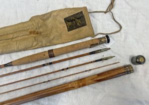 REFURBISHED HARDY HOUGHTON 10' 3 PIECE FLY ROD WITH SPARE TIP,