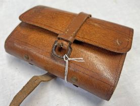 ENGLISH MADE LEATHER FLY WALLET WITH CONTENTS OF VARIOUS FLIES ETC WITH METAL PAGE MOUNTS TO