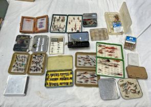 SELECTION OF VARIOUS FLY BOXES AND FLIES