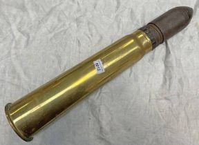 BRITISH WW1 3" ARTILLERY SHELL WITH PROJECTILE (INERT), DATED 1916,