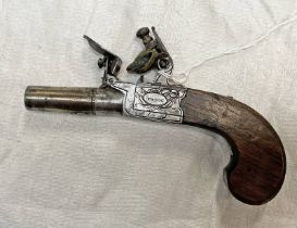 FLINTLOCK BOX LOCK PISTOL SIGNED TWIGG, 3.