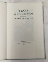 TROY BY HUMBERT WOLFE, DRAWINGS BY CHARLES RICKETTS, LIMITED EDITION LARGE PAPER EDITION NO.