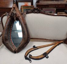 BESPOKE MIRROR WITH HORSE COLLAR FRAME, INNER DIMENSIONS,