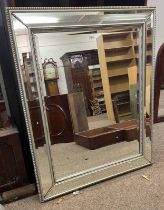 LARGE RECTANGULAR MIRROR WITH MIRROR PANEL FRAME.