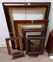 GOOD SELECTION OF ROSEWOOD PICTURE FRAMES & FRAME PIECES IN VARYING SIZES