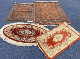 TWO MIDDLE EASTERN CARPETS - 178 CM X 127 CM AND 135 CM X 93 CM AND TWO OTHERS -4-