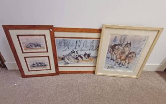 FRAMED ARTIST PROOF DOWN TIME INITIALLED DKT & SIGNED DAVID TOTTEN IN PENCIL 38 CM X 58 CM & 2