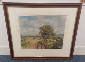 AFTER J MCINTOSH PATRICK 'LOOKING DOWN TOWARDS THE TAY' SIGNED IN PENCIL FRAMED LIMITED EDITON