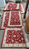 5 MATCHING CREAM AND RED CARPETS BY CARPET RIGHT,