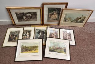 SELECTION OF FRAMED ENGRAVINGS & PICTURES,