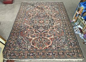 MULTI-COLOURED MIDDLE EASTERN CARPET WITH ALL OVER DESIGN WITH BORDERS,