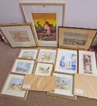 SELECTION OF PRINTS ETC TO INCLUDE C. HOLDING, BERMUDA ISLAND FLOWERS, SIGNED IN PENCIL, PRINT, F.