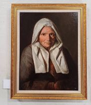 MATHIEU (LE CHEVALIER ) LE NAIN (LAON 1607-1677 PARIS) LADY WITH WHITE HEAD SCARF,