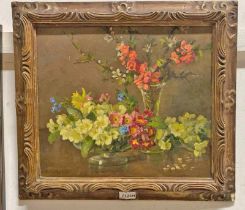 M.G MARSTON, SPRING FLOWERS, SIGNED, G.F.O.P 34.5 X 39.