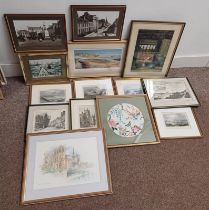 SELECTION OF WATER COLOURS, PRINTS ETC TO INCLUDE ; EVE AULD, COLLIESTON, SIGNED IN PENCIL, 861500,